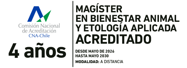 Logo CNA Acreditación 4 años: Magíster en Bienestar Animal y Etología Aplicada